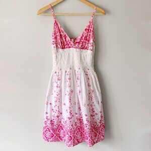 🔴 2+/$15 sale | Summer Floral Print Cotton Midi Dress